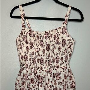 NWT Old Navy Cream Midi Dress with Floral Print
